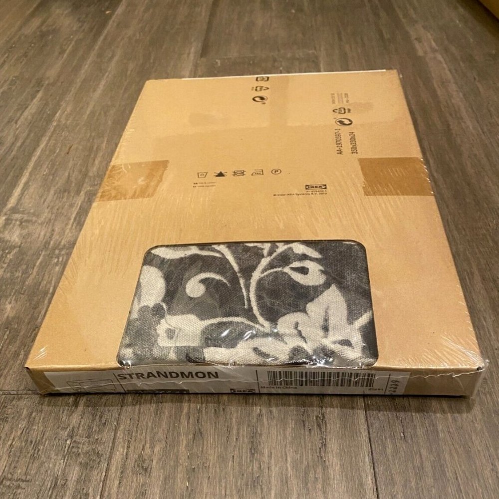 Ikea STRANDMON Ottoman COVER ONLY, frorum beige/anthracite 905.466.14 - NEW